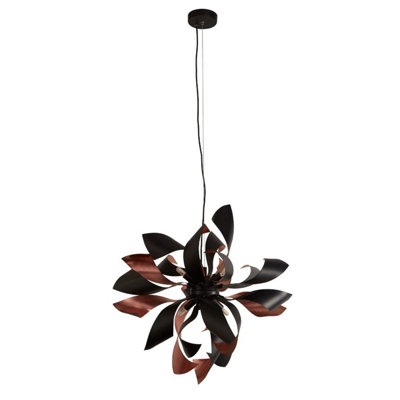 Marten 6 Light Copper & Black Ceiling Pendant