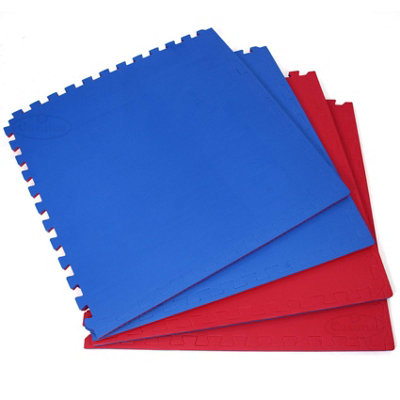 Martial Arts Karate Judo Kick Boxing Gym MMA 20mm in Red/Blue Floor Mat