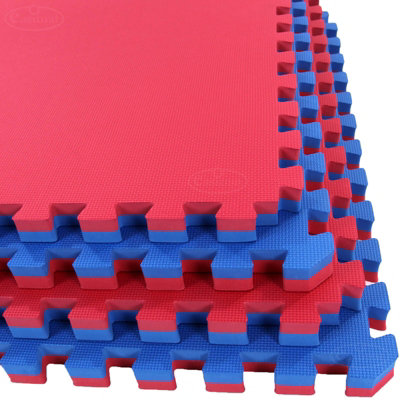 Martial Arts Karate Judo Kick Boxing Gym MMA 40mm in Red/Blue Floor Mat - 4