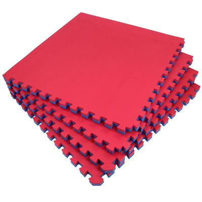 Martial Arts Karate Judo Kick Boxing Gym MMA 40mm in Red/Blue Floor Mat