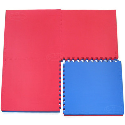 Martial Arts Karate Judo Kick Boxing Gym MMA 40mm in Red/Blue Floor Mat - 6