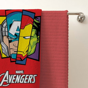 Marvel Avengers Badges 100% Cotton Beach Bath Absorbent Towel