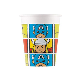 Marvel Avengers Paper Comic Birthday Party Cup (Pack of 8) Multicoloured (One Size)