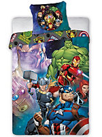 Marvel Avengers Single 100% Cotton Duvet Cover Set - European Size