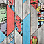 Marvel Avengers Vintage Wood Panel Wallpaper Roll 52cm x 10m Multicolour