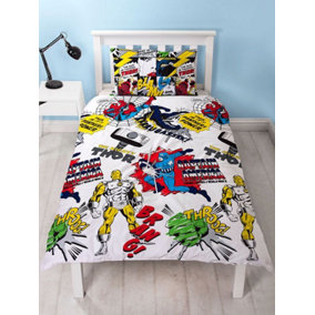Marvel Comics Scribble Single Duvet Cover Set
