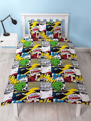 Marvel Comics Scribble Single Duvet Cover Set