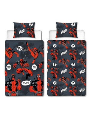 Marvel Deadpool Wahoo Single Duvet Cover and Pillowcase Set