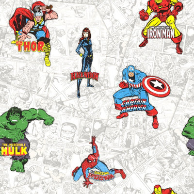 Marvel Multi Novelty Pearl effect Embossed Wallpaper