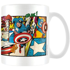 Marvel Panel Captain America Mug White/Blue/Red (One Size)