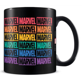 Marvel Pride Repeat Logo Mug Black (One Size)