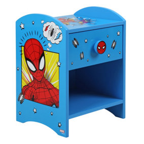 Marvel Spider-Man Bedside Table, 15mm MDF, Blue, W35 X D30 X H48cm