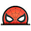 Marvel Spider-Man Small Wall Shelf, Red and Black, 42cm W X 8cm D X 27cm H