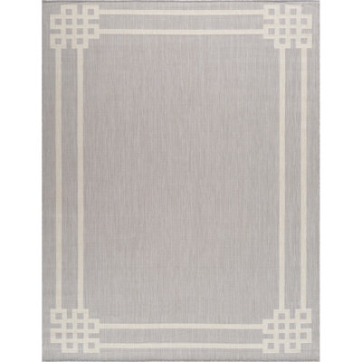 MARY In- & Outdoor Modern Light Grey/Ivory Area Rug 120 x 170 cm