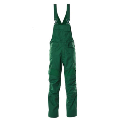 Mascot Accelerate Bib & Brace with Kneepad Pockets - Green   (38.5) (Leg Length - Long)