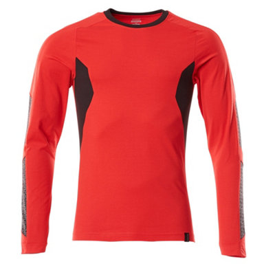 Mascot Accelerate Modern Fit Long-Sleeved T-shirt (Traffic Red/Black)  (X Small)