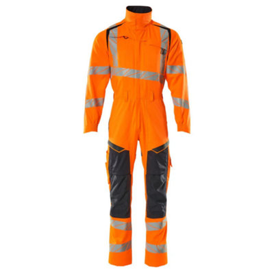 Mascot Accelerate Safe Boilersuit with Kneepad Pockets (Hi-Vis Orange ...