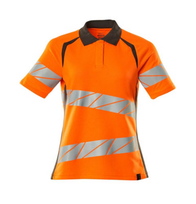 Mascot Accelerate Safe Ladies Fit Polo Shirt (Hi-Vis Orange/Dark Anthracite)  (Large)