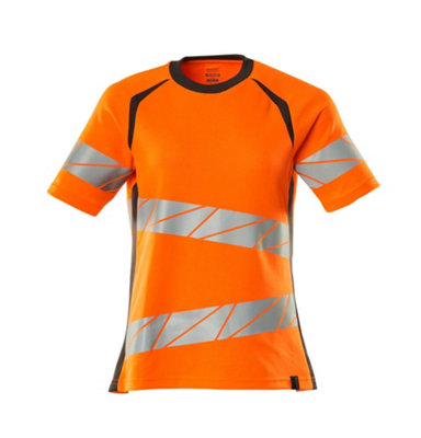 Mascot Accelerate Safe Ladies Fit T-shirt (Hi-Vis Orange/Dark Anthracite)  (X Small)