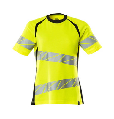 Mascot Accelerate Safe Ladies Fit T-shirt (Hi-Vis Yellow/Black)  (X Small)