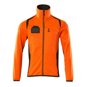 Mascot Accelerate Safe Microfleece Jacket with Half Zip (Hi-Vis Orange/Dark Anthracite)  (Large)