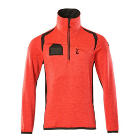 Mascot Accelerate Safe Microfleece Jacket with Half Zip (Hi-Vis Red/Dark Anthracite)  (Small)