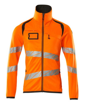 Mascot Accelerate Safe Microfleece jacket with Zip (Hi-Vis Orange/Dark Anthracite)  (XXX large)