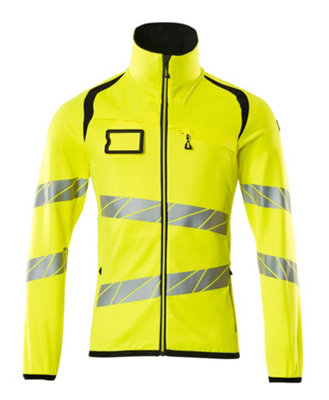 Mascot Accelerate Safe Microfleece jacket with Zip (Hi-Vis Yellow/Black)  (XX Large)