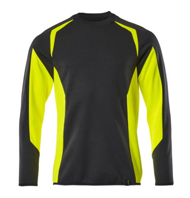 Mascot Accelerate Safe Modern Fit Sweatshirt (Black/Hi-Vis Yellow)  (XXXX Large)