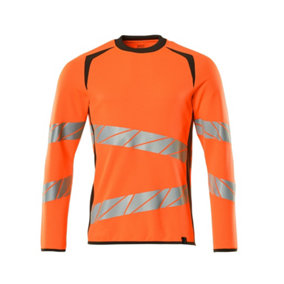 Mascot Accelerate Safe Modern Fit Sweatshirt (Hi-Vis Orange/Dark Anthracite)  (Large)