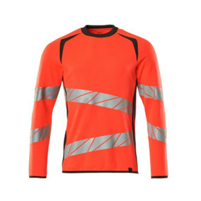 Mascot Accelerate Safe Modern Fit Sweatshirt (Hi-Vis Red/Dark Anthracite)  (XXXX Large)