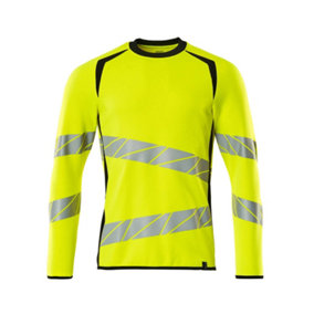 Mascot Accelerate Safe Modern Fit Sweatshirt (Hi-Vis Yellow/Black)  (Medium)