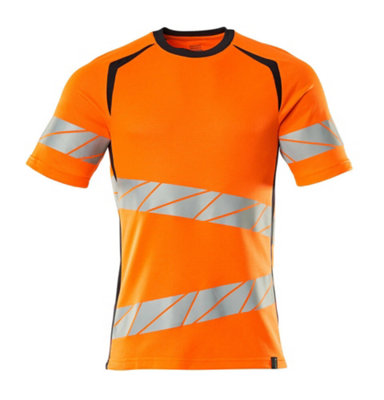 Mascot Accelerate Safe Modern Fit T-shirt (Hi-Vis Orange/Dark Navy)  (Large)