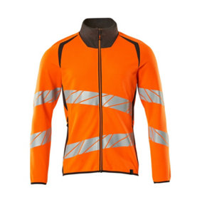 Mascot Accelerate Safe Modern Fit Zippered Sweatshirt (Hi-Vis Orange/Dark Anthracite)  (Medium)