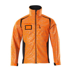 Mascot Accelerate Safe Softshell Jacket with Reflectors (Hi-Vis Orange/Dark Navy)  (Medium)