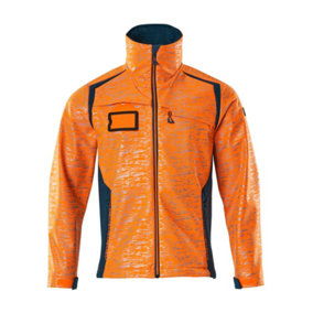 Mascot Accelerate Safe Softshell Jacket with Reflectors (Hi-Vis Orange/Dark Petroleum)  (XXX large)