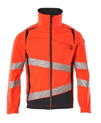 Mascot Accelerate Safe Ultimate Stretch Work Jacket (Hi-Vis Red/Dark Navy)  (XXXX Large)