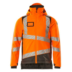 Mascot Accelerate Safe Winter Jacket with CLIMascot (Hi-Vis Orange/Dark Anthracite)  (Large)