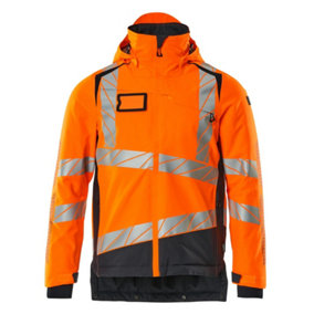 Mascot Accelerate Safe Winter Jacket with CLIMascot (Hi-Vis Orange/Dark Navy)  (Large)