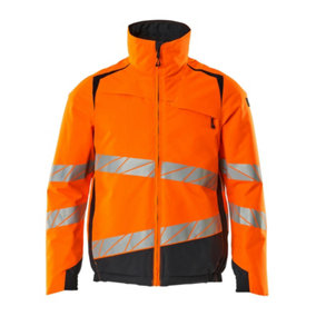 Mascot Accelerate Safe Winter Jacket with CLIMascot (Hi-Vis Orange/Dark Navy)  (Large)