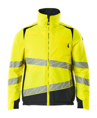 Mascot Accelerate Safe Winter Jacket with CLIMascot (Hi-Vis Yellow/Dark Navy)  (Large)