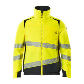 Mascot Accelerate Safe Winter Jacket with CLIMascot (Hi-Vis Yellow/Dark Navy)  (XXXX Large)