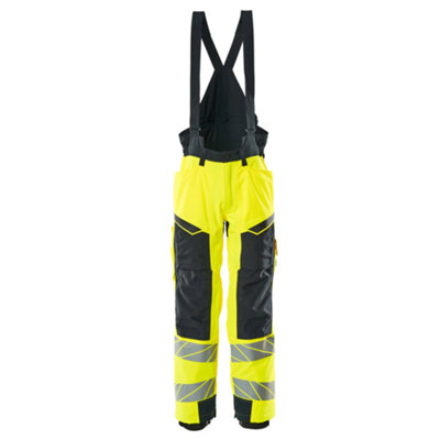Mascot Accelerate Safe Winter Trousers with Kneepad Pockets (Hi-Vis Yellow/Dark Navy)  (XXX large)