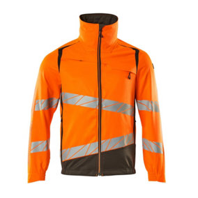 Mascot Accelerate Safe Work Jacket with Stretch Zones (Hi-Vis Orange/Dark Anthracite)  (Large)