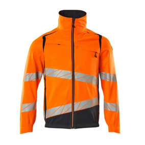 Mascot Accelerate Safe Work Jacket with Stretch Zones (Hi-Vis Orange/Dark Navy)  (Medium)