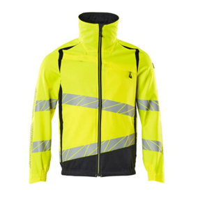 Mascot Accelerate Safe Work Jacket with Stretch Zones (Hi-Vis Yellow/Dark Navy)  (XXX large)