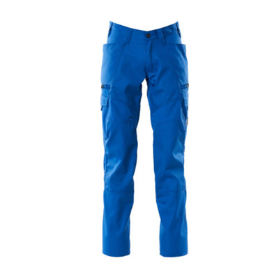 Mascot Accelerate Thigh Pocket Trousers with Stretch Zones - Azure Blue   (28.5) (Leg Length - Regular)