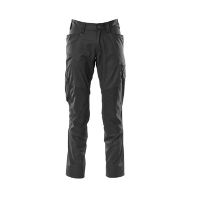Mascot Accelerate Trousers with Kneepad Pockets - Black   (28) (Leg Length - Regular)