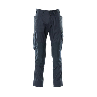 Mascot Accelerate Trousers with Kneepad Pockets - Dark Navy   (28) (Leg Length - Regular)