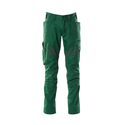 Mascot Accelerate Trousers with Kneepad Pockets - Green   (28) (Leg Length - Regular)